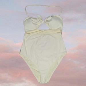Light yellow one piece bikini | swimwear bodysuit
